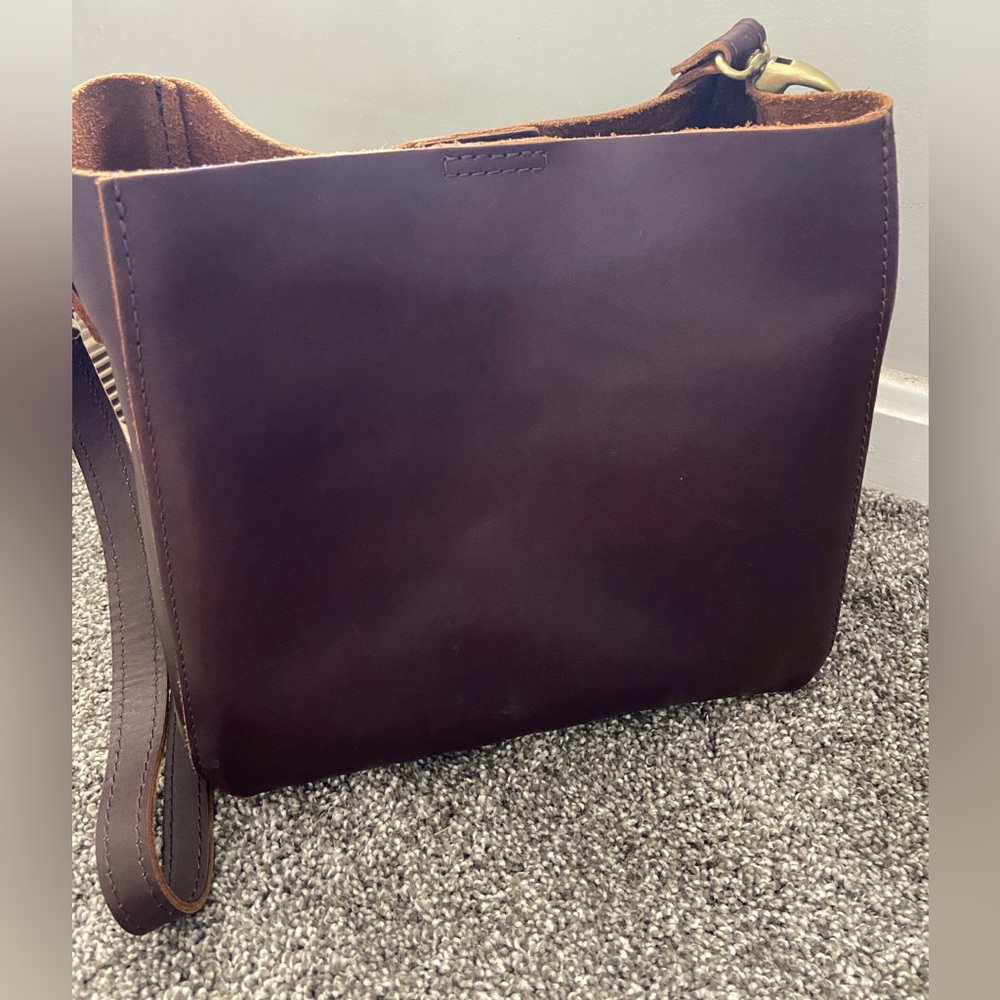 Portland Leather Goods, Butterfly Bucket Purse, Grizzly